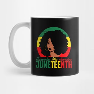 Juneteenth Remembre My Ancestors, Celebrate African American Freedom Day Women Mug